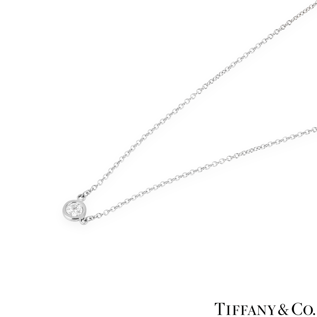 Tiffany & Co. Platinum Diamonds By The Yard Pendant 0.19ct G/VVS1 XXX